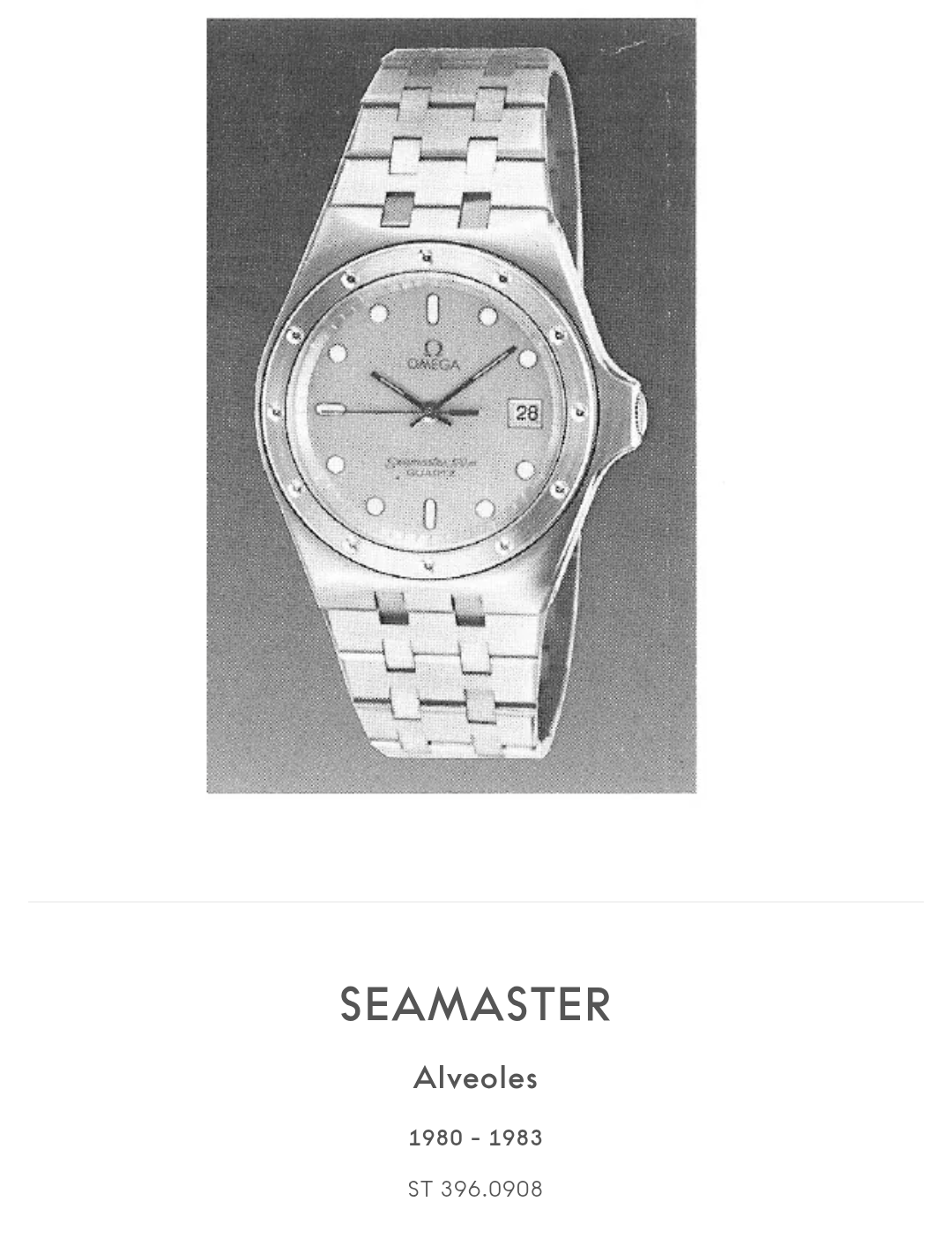 Omega Seamaster 120m Alveoles